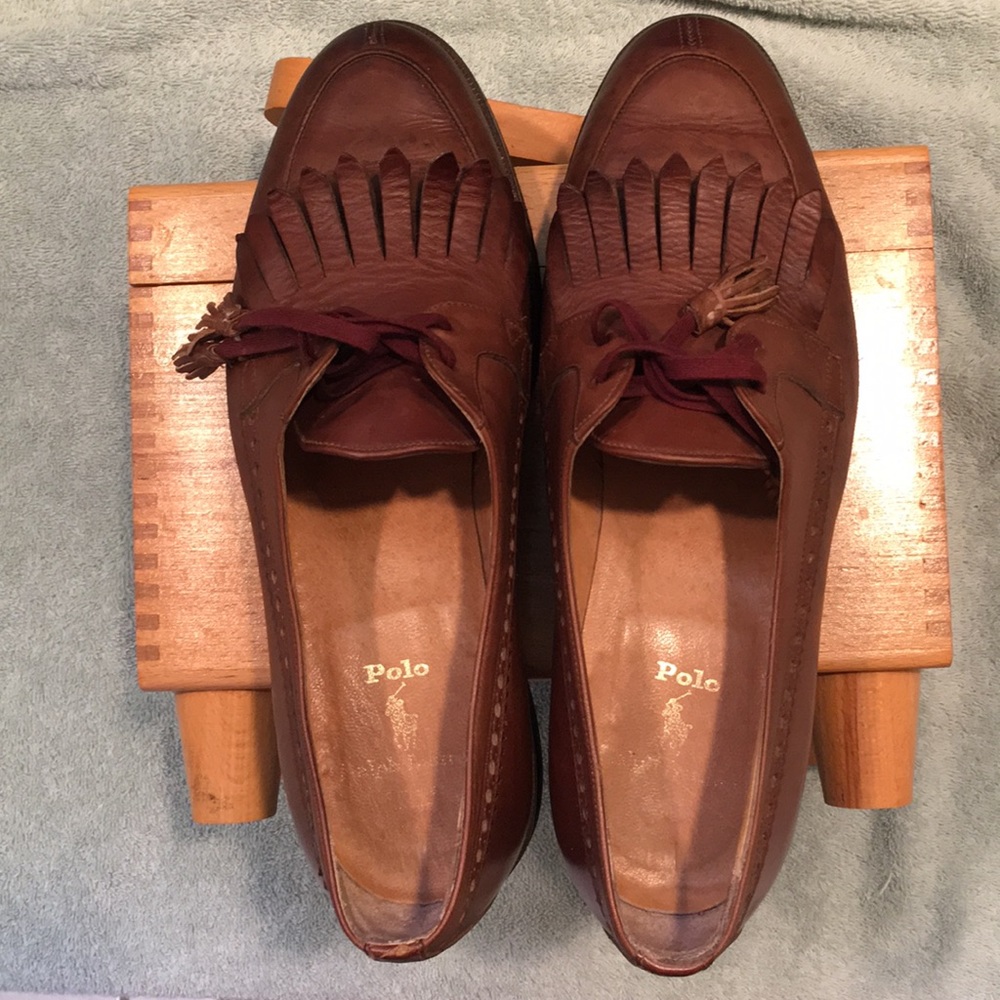 Polo Ralph Lauren bath leather Kiltie apron shoes - Picture 4 of 8
